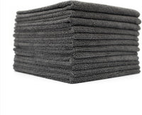 - All-Purpose Microfiber Terry Cleaning Towels - Commercial Grade, Highly Absorbent, Lint-Free, Streak-Free, Kitchens, Bathrooms, Offices, 300Gsm, 12In X 12In, Grey (12-Pack)